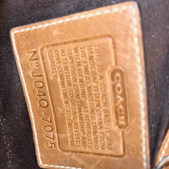 Coach Brown Leather Trim Shoulder Bag with Signature Monogram Soho Flap - Picture 5 of 8